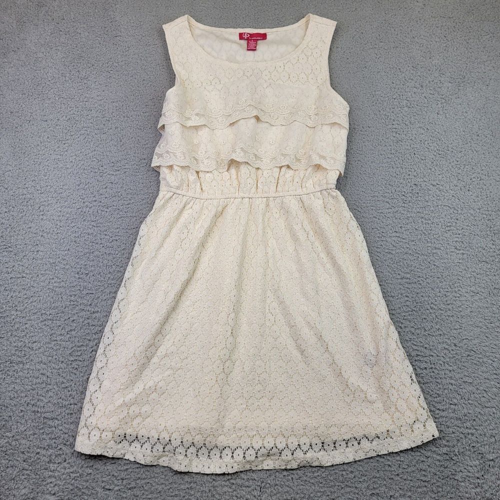 Ultra Pink Dress Women's L Cottagecore Tiered Lace Y2K Style Victorian Boho Chic